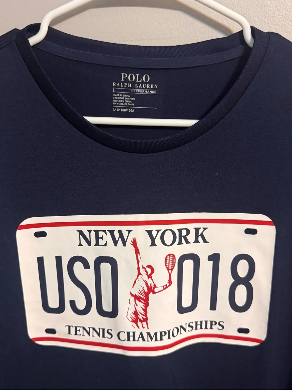 Polo Ralph Lauren US Open 2018 Tennis Performance Long Sleeve Shirt L